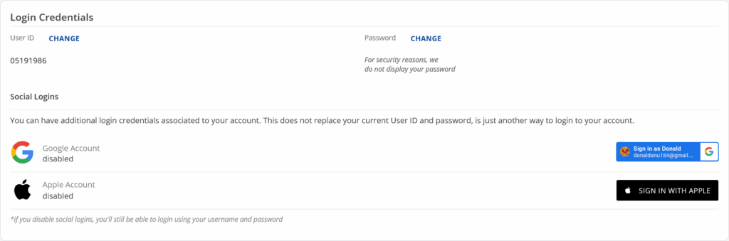 My Profile & Security screenshot 2025 11 01 at 12 05 45 my account