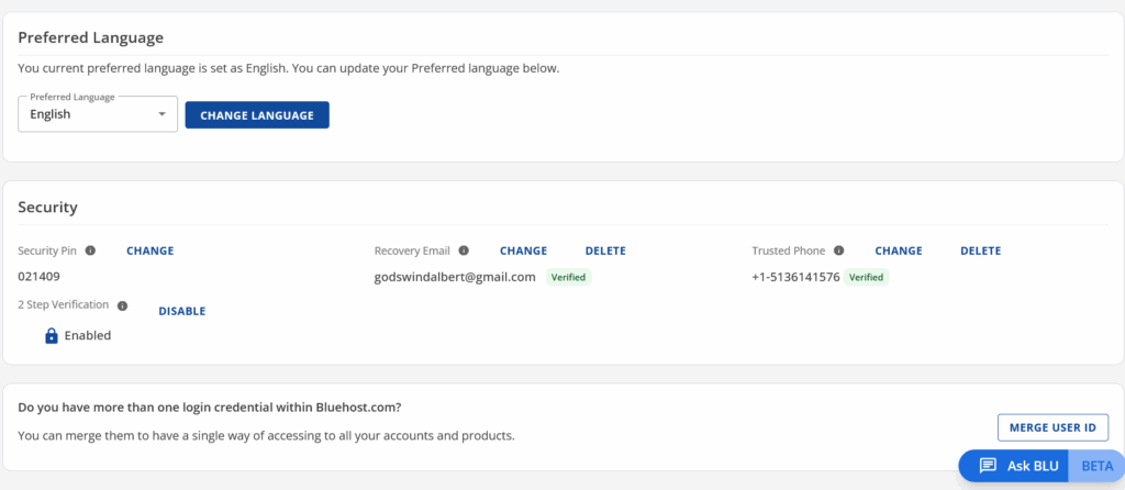 My Profile & Security screenshot 2025 11 01 at 12 06 13 my account